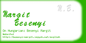 margit besenyi business card